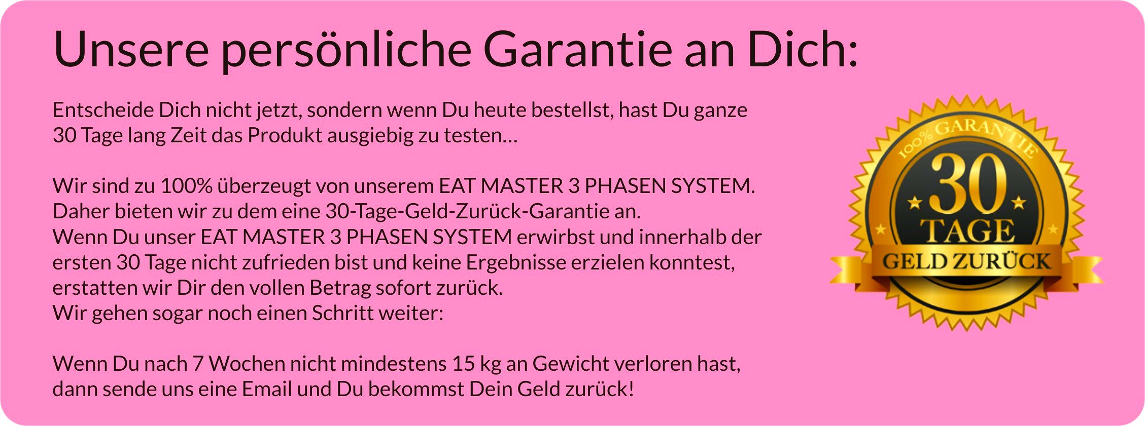 30 Tage Garantie